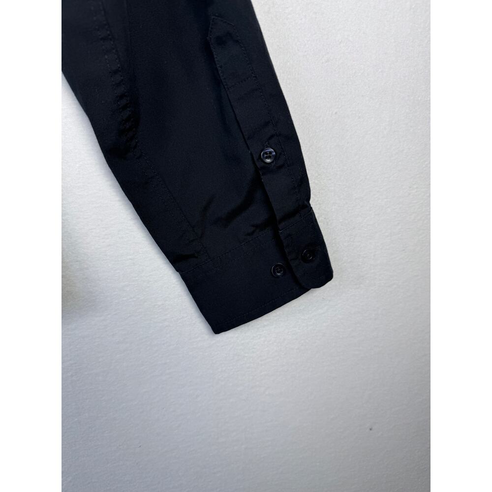 Port Authority Work Blouse Bundle Medium Black Teal Button Down Office Business - Picture 10 of 10